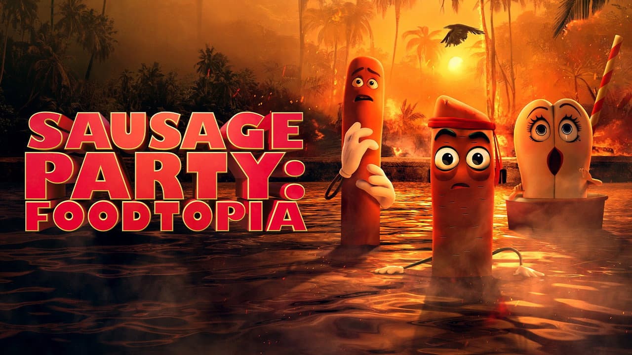 Sausage Party: Foodtopia — backdrops with title 4