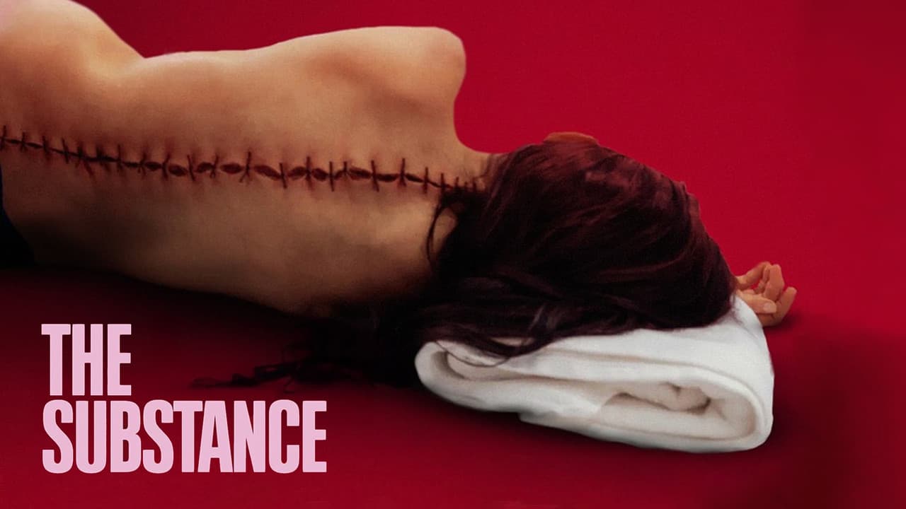 The Substance — backdrops with title 2