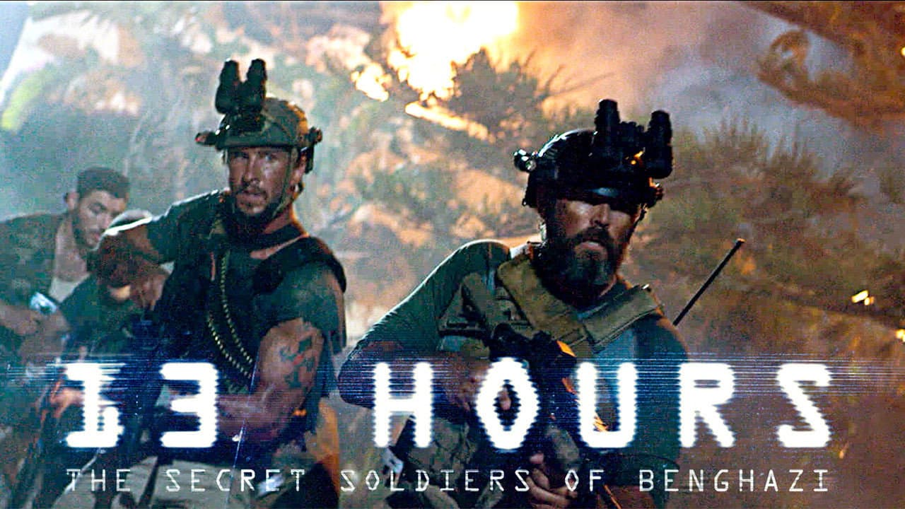 13 Hours: The Secret Soldiers of Benghazi — backdrops with title 2