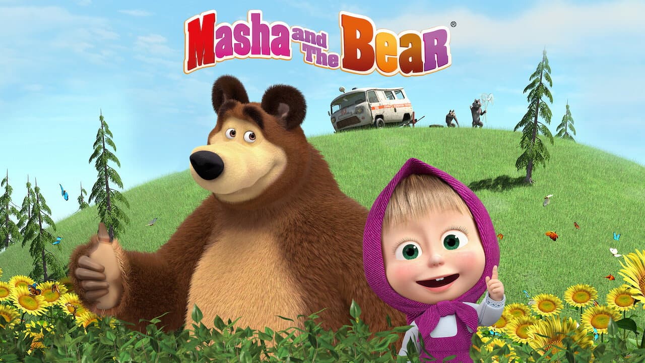 Masha and the Bear — backdrops with title 6