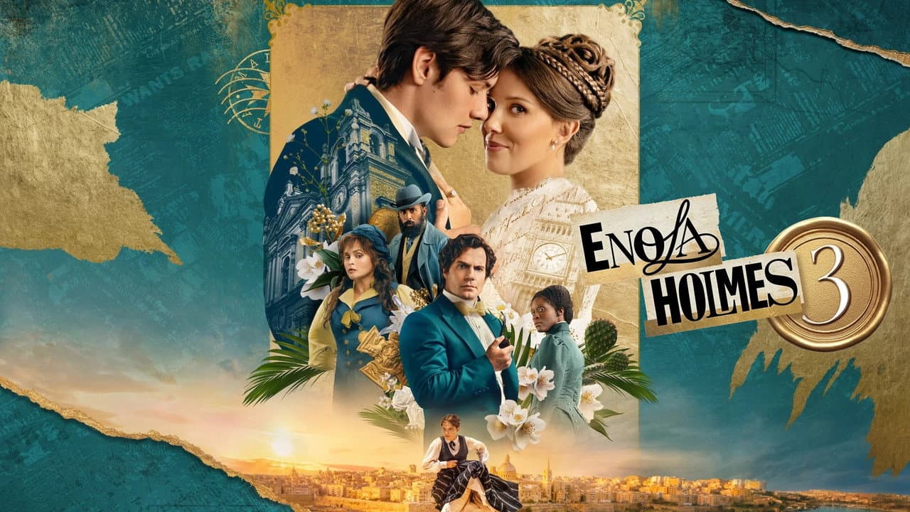 Enola Holmes 3 — backdrops with title 3