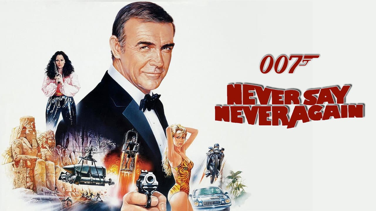 Never Say Never Again — backdrops with title 1