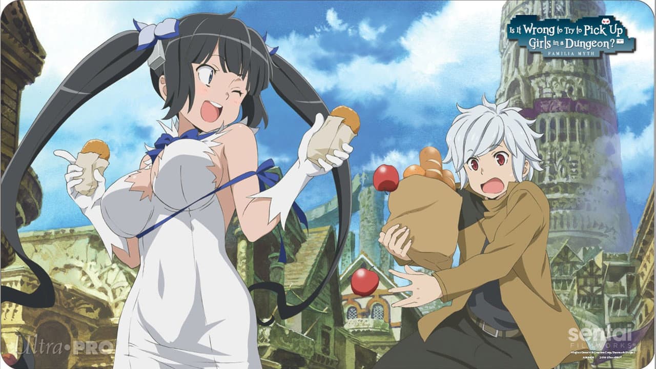 Is It Wrong to Try to Pick Up Girls in a Dungeon? — backdrops with title 1