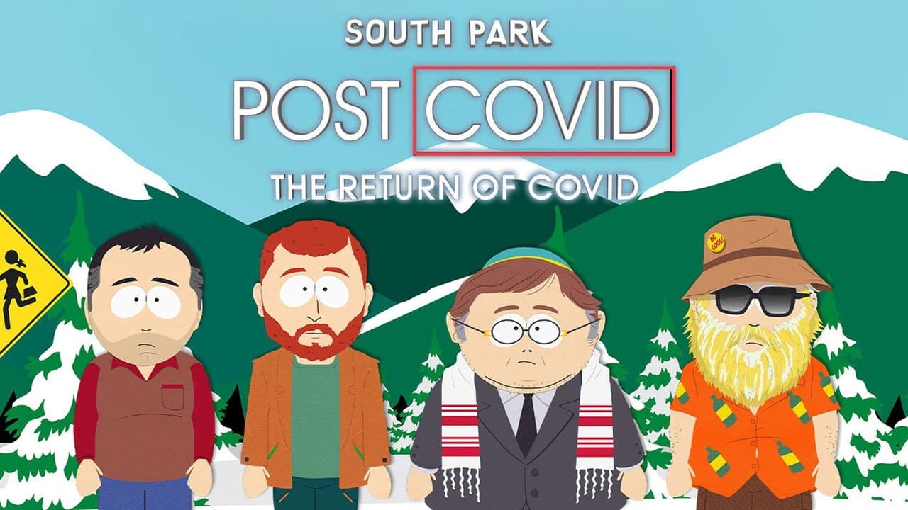 South Park: Post COVID: The Return of COVID — backdrops with title 1