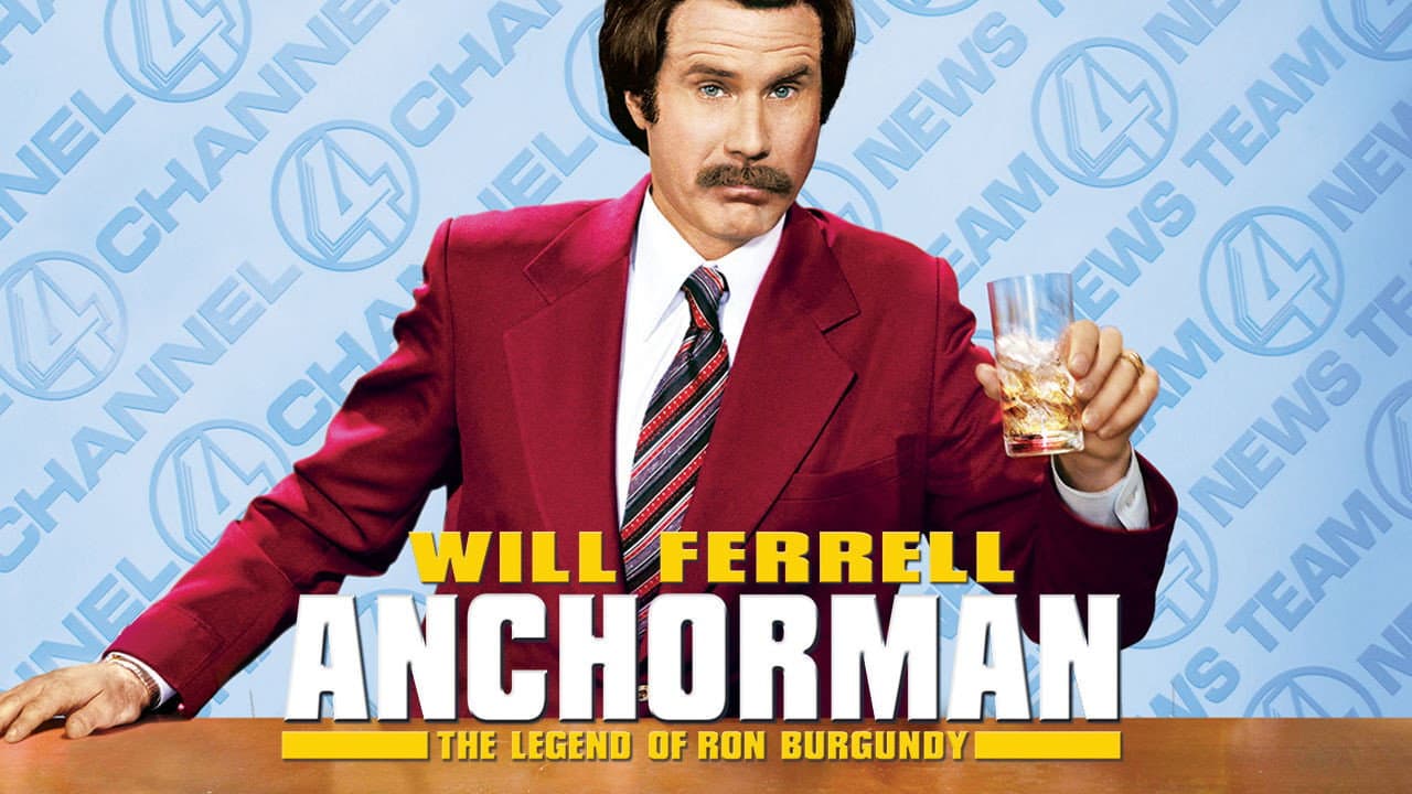 Anchorman: The Legend of Ron Burgundy — backdrops with title 4