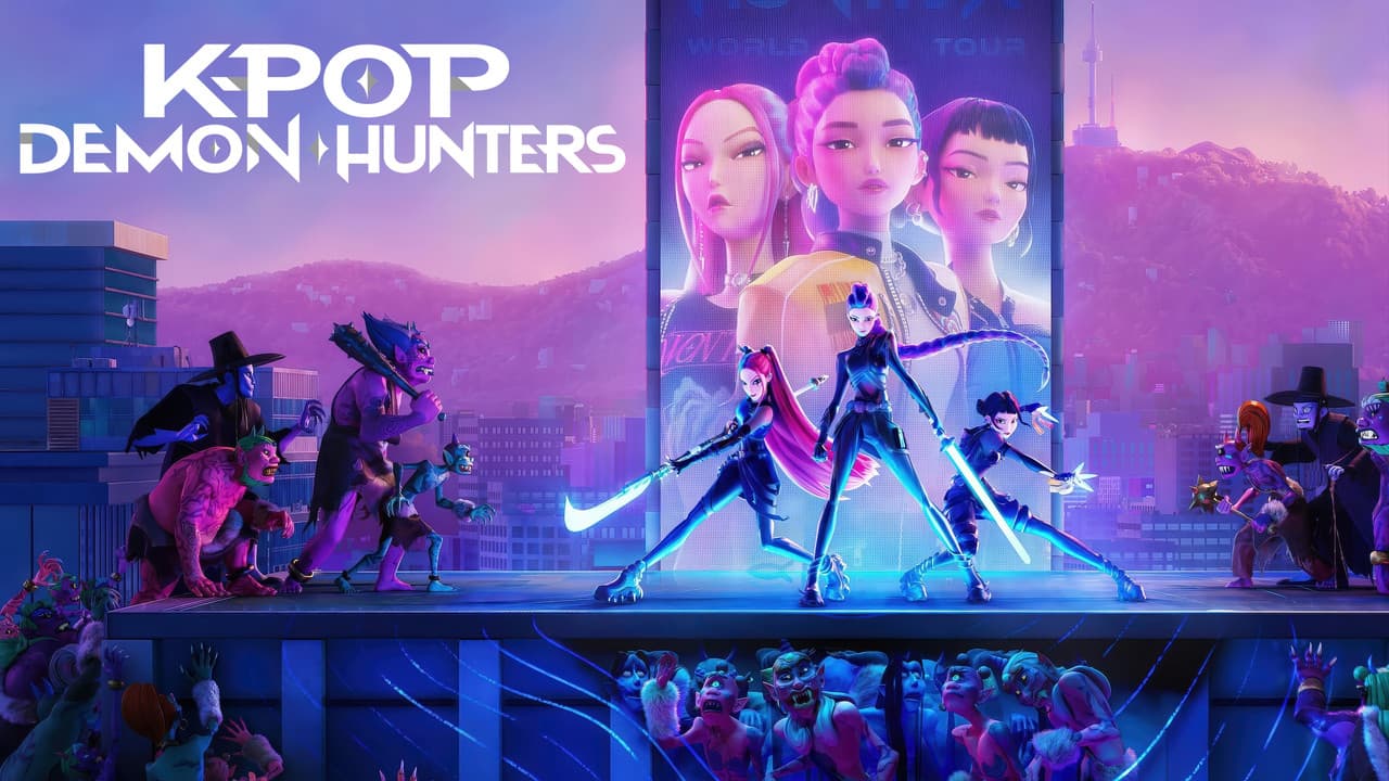 KPop Demon Hunters — backdrops with title 2