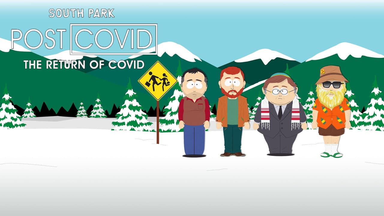 South Park: Post COVID: The Return of COVID — backdrops with title 2