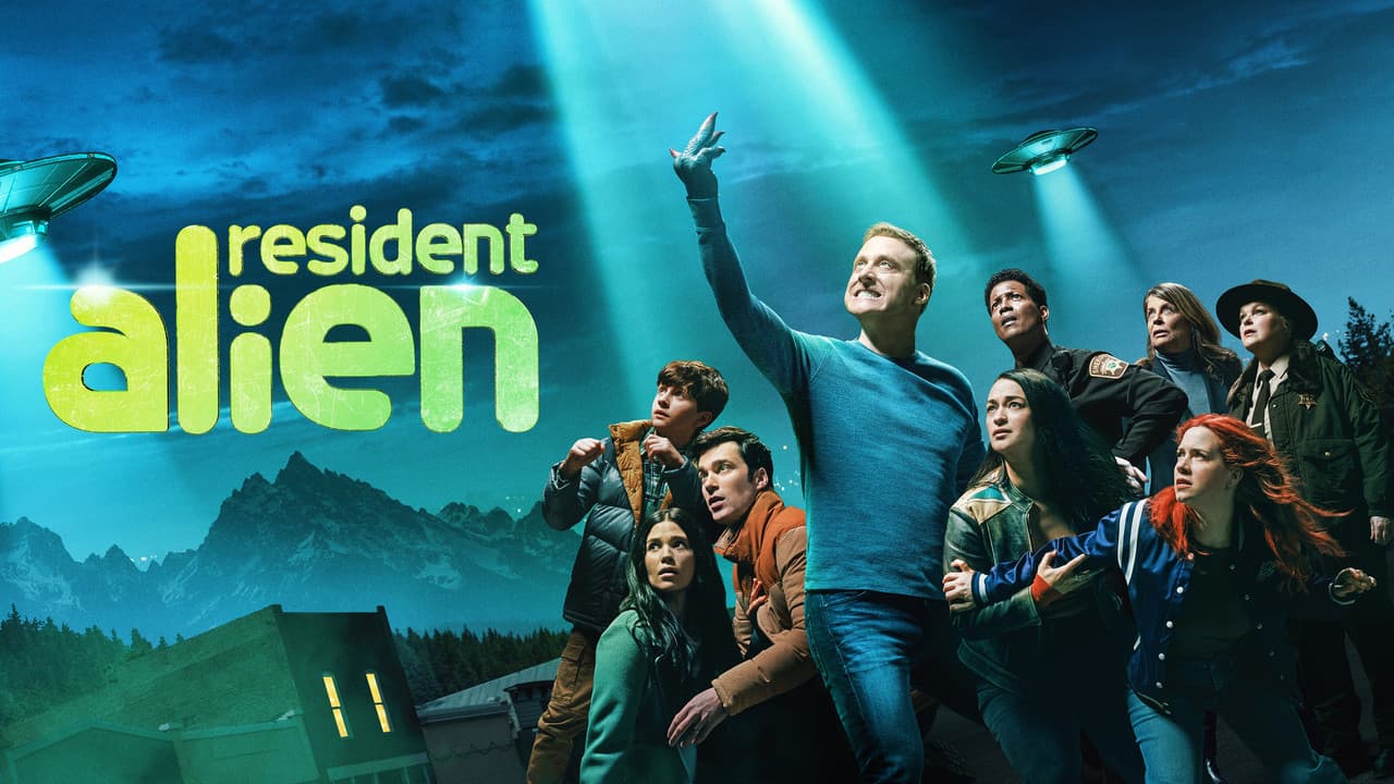 Resident Alien — backdrops with title 2