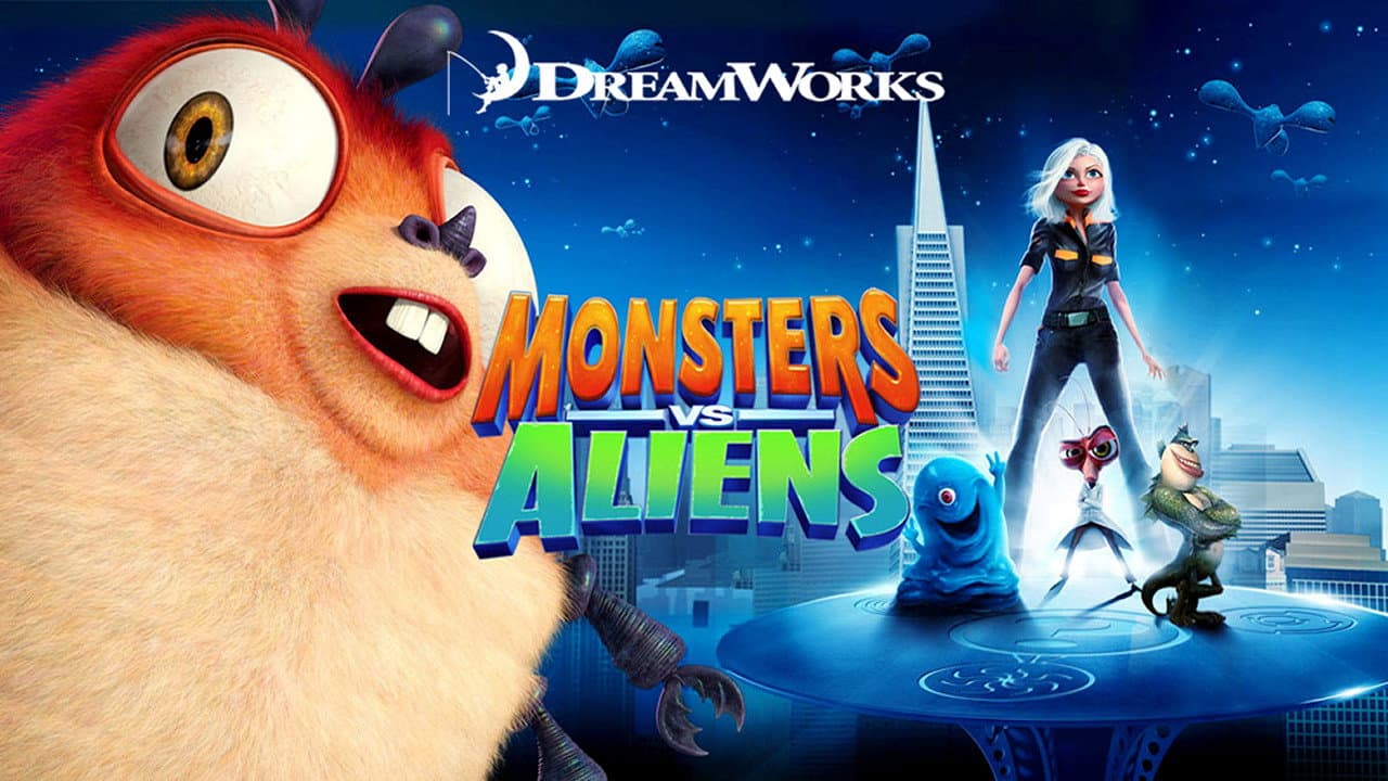 Monsters vs Aliens — backdrops with title 4