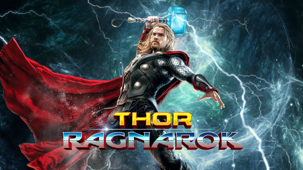 Thor: Ragnarok — backdrops with title 2