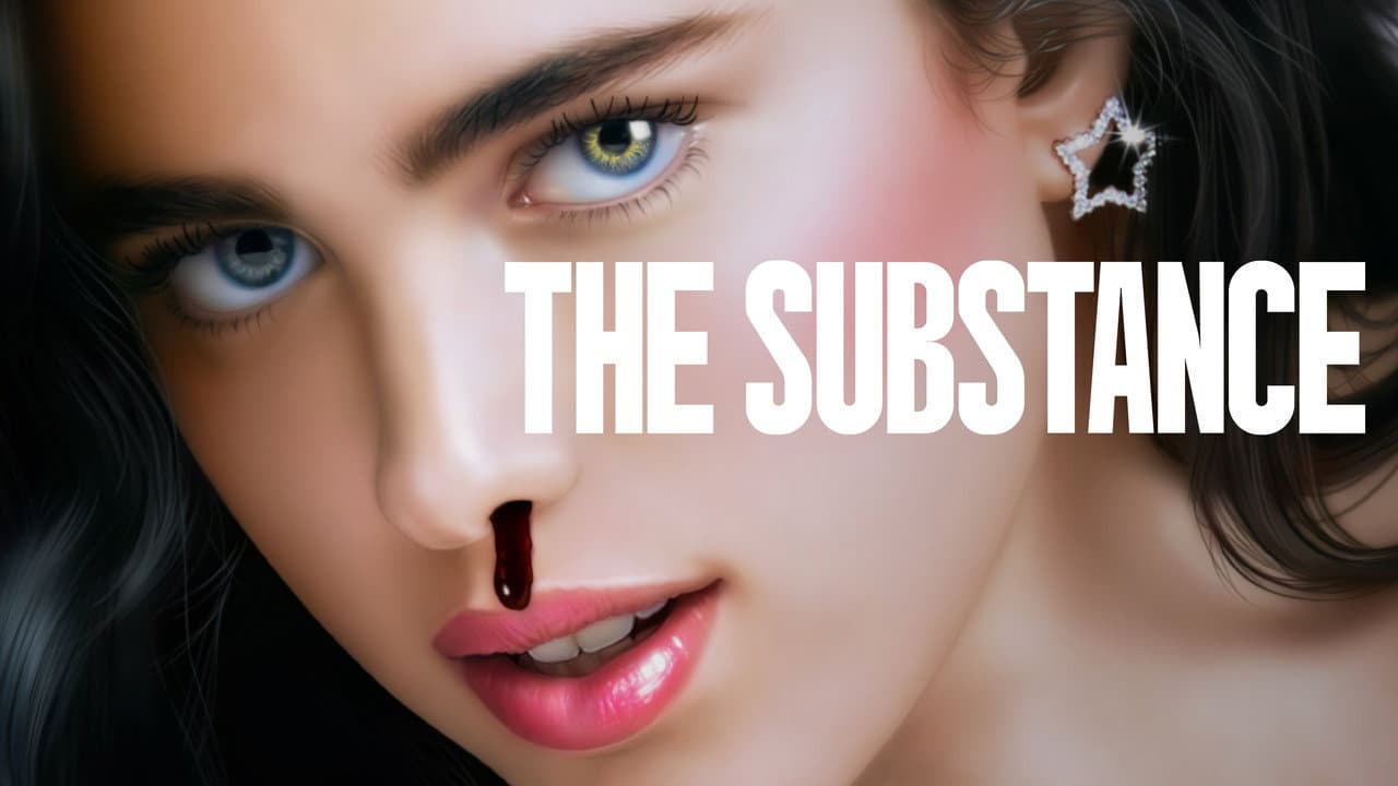 The Substance — backdrops with title 4