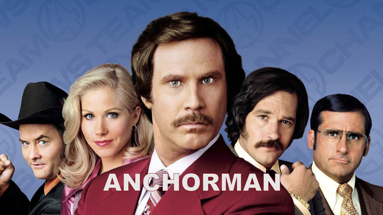 Anchorman: The Legend of Ron Burgundy — backdrops with title 2