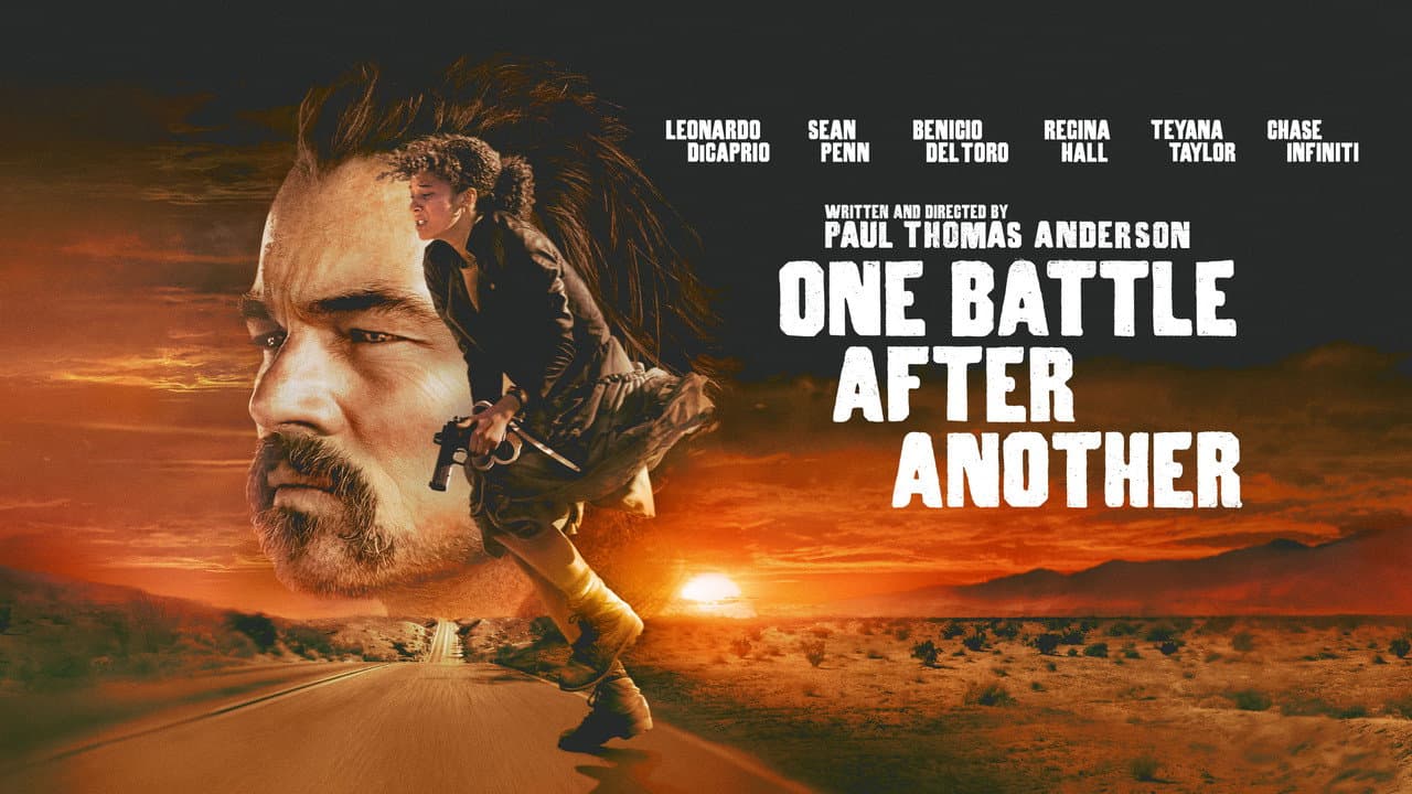 One Battle After Another — backdrops with title 6