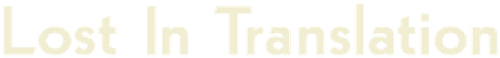 Lost in Translation — logos 8